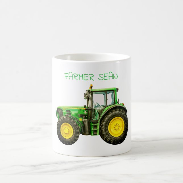 Bauern John Deere Tractor Kaffeetasse (Mittel)