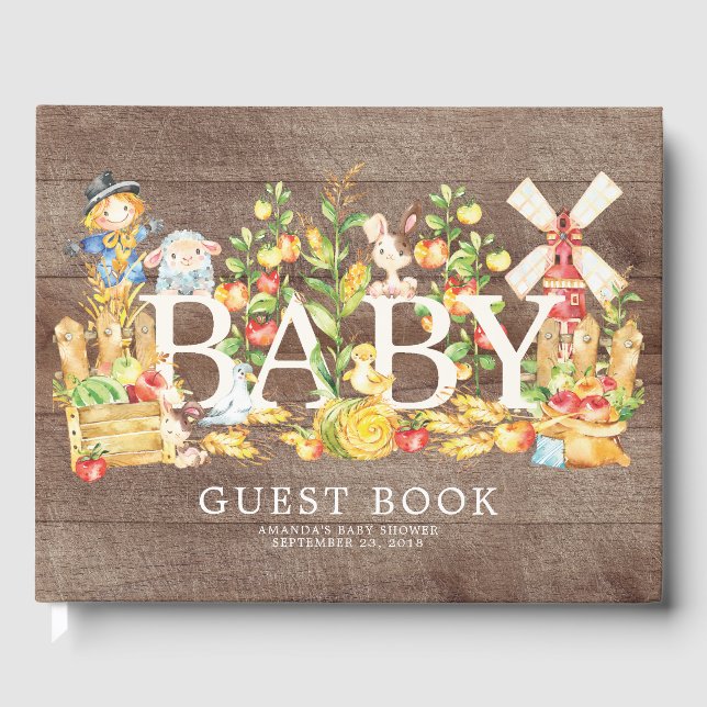 Bauern Market Baby Showbuch Gästebuch (Vorderseite)