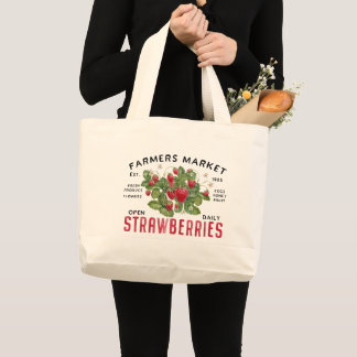 Bauern Market Strawberries Jumbo Tote Bag Stoffbeutel