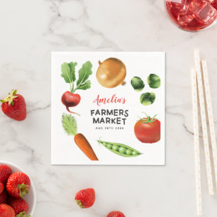 Bauern Market Theme Geburtstagspartei Serviette