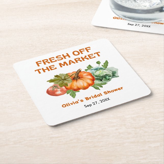 Bauern Markt frisch vor dem Brautparty des Marktes Rechteckiger Pappuntersetzer (angewinkelt)