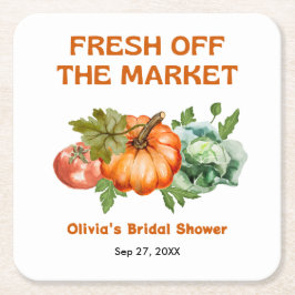 Bauern Markt frisch vor dem Brautparty des Marktes Rechteckiger Pappuntersetzer