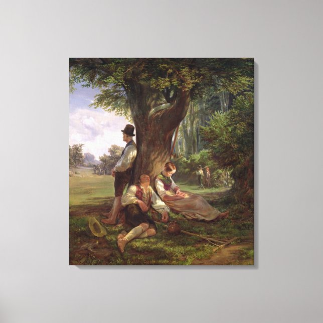 Bauern mit Siesta, 1841 Leinwanddruck (Vorderseite)