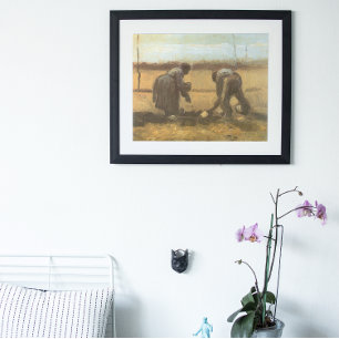 Bauern Pflanzkartoffeln von Vincent van Gogh Poster
