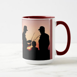 Bauern und Sonnenuntergänge Tasse