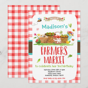 Bauern vermarkten Geburtstagslandwirtschaft mit ei Einladung