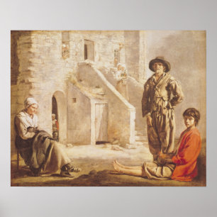 Bauern vor ihrem Haus, c.1641 Poster