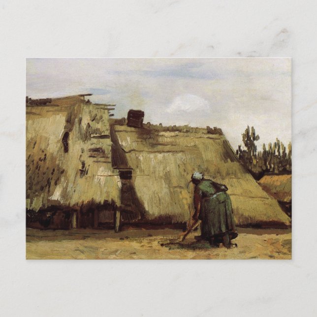 Bauernfrau Gramming Hütte von Vincent van Gogh Postkarte (Vorderseite)