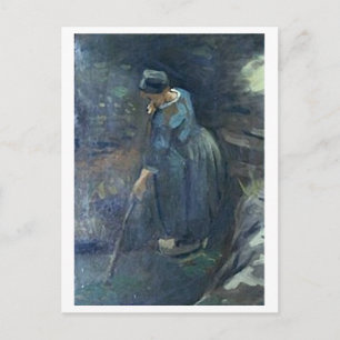 Bauernfrau Raking, Van Gogh Fine Art Postkarte