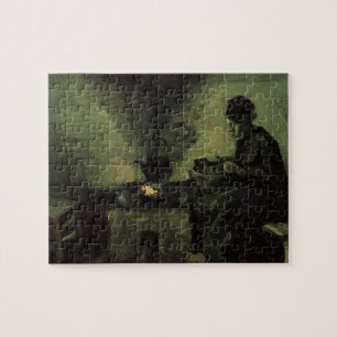 Bauernfrau von Feuerstelle von Vincent van Gogh Puzzle