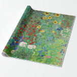 Bauerngarten Gustav Klimt mit Sonnenblumenmalereie Geschenkpapier<br><div class="desc">Bauerngarten Gustav Klimt mit Sonnenblumen Vintage Jugendstil-Malerei</div>