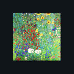 Bauerngarten Gustav Klimt mit Sonnenblumenmalereie Leinwanddruck<br><div class="desc">Bauerngarten Gustav Klimt mit Sonnenblumen Vintage Jugendstil-Malerei</div>