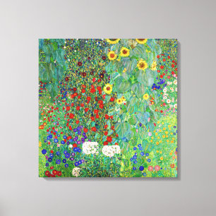 Bauerngarten Gustav Klimt mit Sonnenblumenmalereie Leinwanddruck