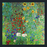 Bauerngarten Gustav Klimt mit Sonnenblumenmalereie Poster<br><div class="desc">Bauerngarten Gustav Klimt mit Sonnenblumen Vintage Jugendstil-Malerei</div>
