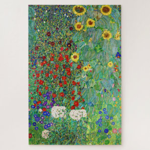 Bauerngarten Gustav Klimt mit Sonnenblumenmalereie Puzzle