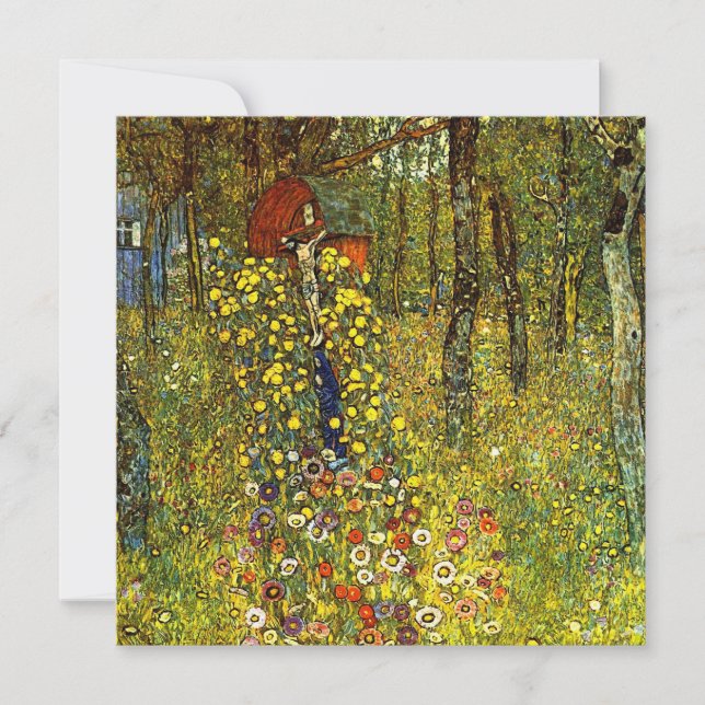 Bauerngarten mit Crucifix von Gustav Klimt (Vorderseite)