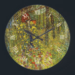 Bauerngarten mit Crucifix von Gustav Klimt Große Wanduhr<br><div class="desc">Der Bauerngarten mit Kruzifix (1911/1912) von Gustav Klimt ist ein Vintages Viktorianisches Zeitalter-Symbolismus feine Kunst religiöses Gemälde. Eine Naturlandschaft mit einer Vielzahl von Blume, die ein Kruzifix mit Jesus Christus umgeben, in einem Garten auf einem Bauernhof. Über den Künstler: Gustav Klimt (1862-1918) war ein österreichischer Symbolik-Maler und einer der prominentesten...</div>