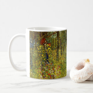 Bauerngarten mit Crucifix von Gustav Klimt Kaffeetasse