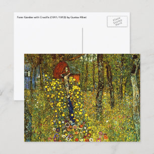 Bauerngarten mit Crucifix von Gustav Klimt Postkarte