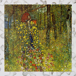 Bauerngarten mit Crucifix von Gustav Klimt Puzzle