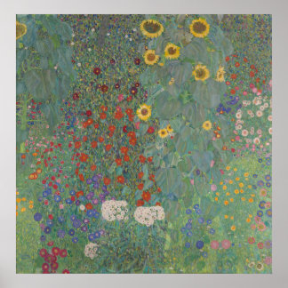 Bauerngarten mit Sonnenblumen - Gustav Klimt Poster