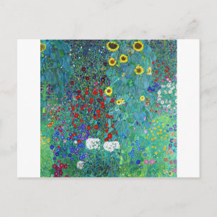Bauerngarten mit Sonnenblumen, Gustav Klimt Postkarte
