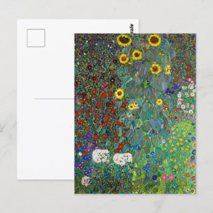 Bauerngarten mit Sonnenblumen   Gustav Klimt   Postkarte
