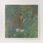 Bauerngarten mit Sonnenblumen Gustav Klimt Puzzle<br><div class="desc">Passen Sie die Farbe des Randes an. Bauerngarten mit Sonnenblumen 1907.</div>