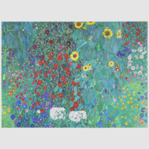 Bauerngarten mit Sonnenblumen, Gustav Klimt Seidenpapier