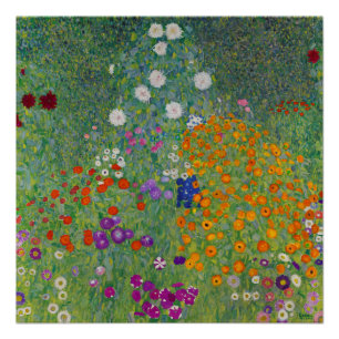 Bauerngarten, Ölmalerei, Gustav Klimt Poster