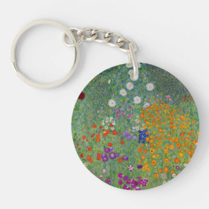 Bauerngarten, Ölmalerei, Gustav Klimt Schlüsselanhänger