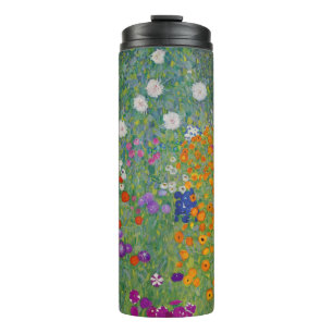 Bauerngarten, Ölmalerei, Gustav Klimt Thermosbecher