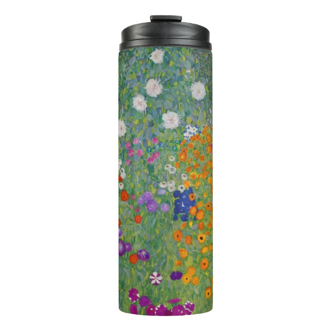 Bauerngarten, Ölmalerei, Gustav Klimt Thermosbecher (Vorderseite)
