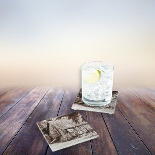 Bauernhaus Antiker Stall Glasuntersetzer