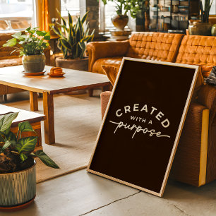 Bauernhaus Brown Elegantes Christliches Zitat Poster