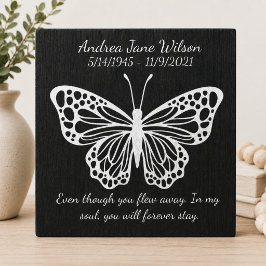 Bauernhaus Chalkboard Style in Memory Butterfly Holzkisten Schild