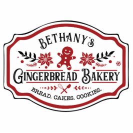 Bauernhaus Chic Gingerbrot Bäckerei Fotoskulptur Ornament