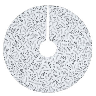 Bauernhaus dunkelgrau weiß rustikale Laubbaumstruk Polyester Weihnachtsbaumdecke