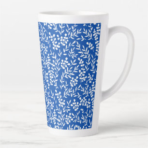 Bauernhaus einfaches Blumenmuster in blau Milchtasse
