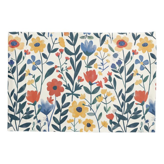 Bauernhaus Elegance Whimsical Floral Patchwork Sha Kissenbezug (Rückseite-Links)