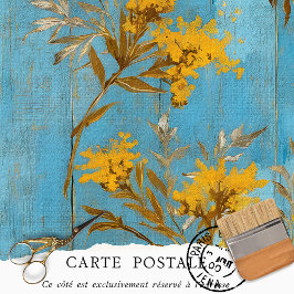 Bauernhaus Floral Rustikale Vintage Textur Decoupa Seidenpapier