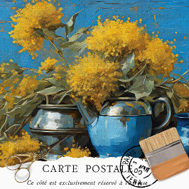 Bauernhaus Floral Rustikale Vintage Textur Decoupa Seidenpapier