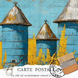 Bauernhaus Floral Rustikale Vintage Textur Decoupa Seidenpapier