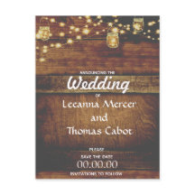 Bauernhaus Glam Save the Date Rustikale Postkarte