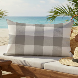 Bauernhaus Gray Buffalo Karo Kariert Rustikal Auße Kissen Für Draußen