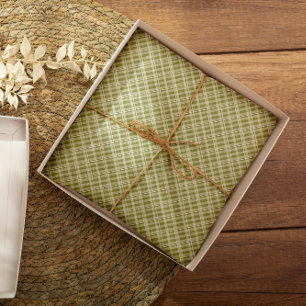 Bauernhaus Green Tartan Kariert Seidenpapier