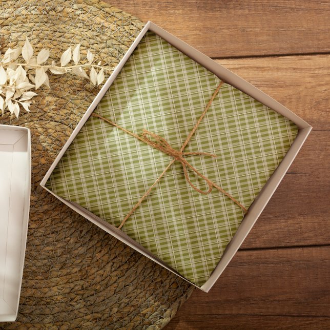 Bauernhaus Green Tartan Kariert Seidenpapier (Von Creator hochgeladen)