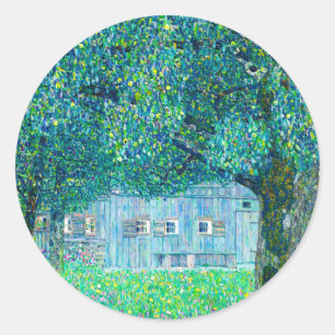 Bauernhaus Gustav Klimt in Oberösterreich Runder Aufkleber
