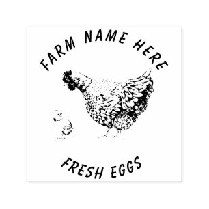 Bauernhaus Hen Eierfamilie Permastempel