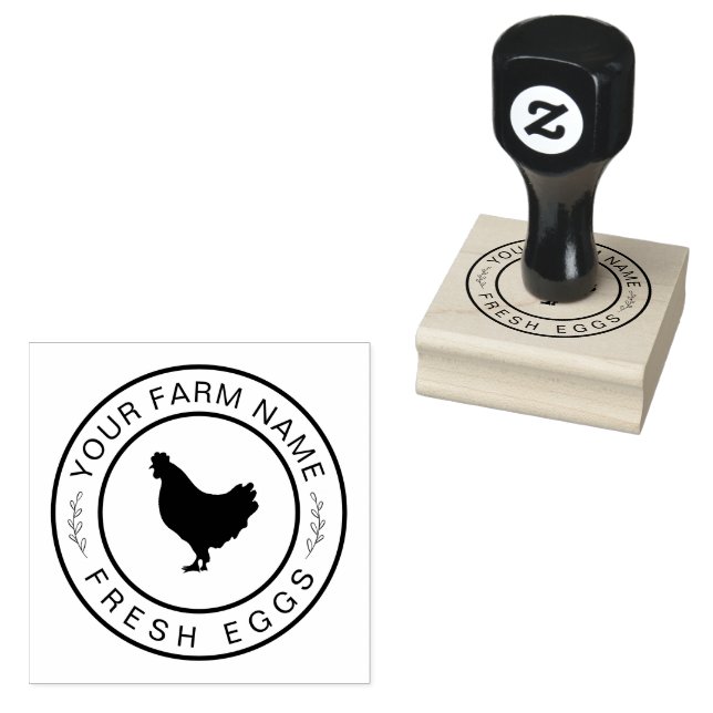 Bauernhaus Hen | Farm - oder Hühnercoop Personalis Gummistempel (Stempel)